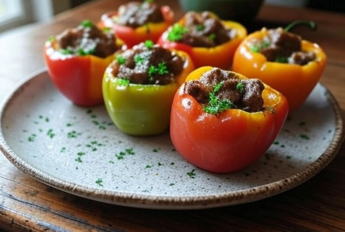 temps de cuisson poivrons farcis à la viande