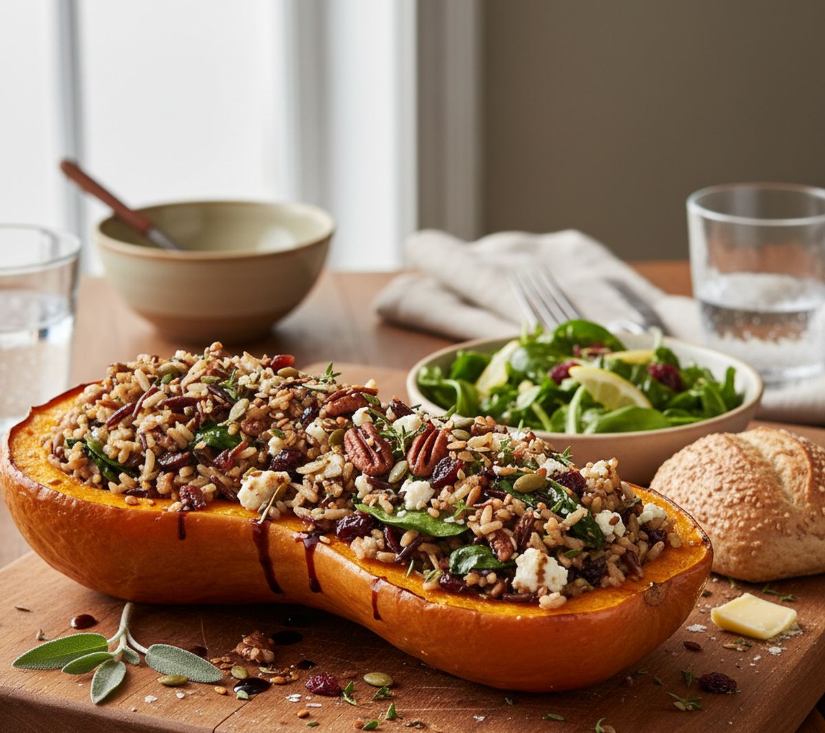 recette butternut farcie végétarienne