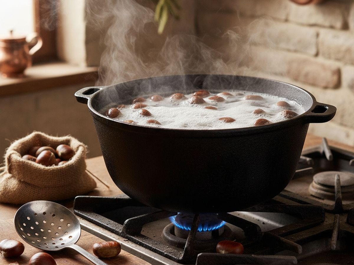 Faire cuire des châtaignes à l'eau