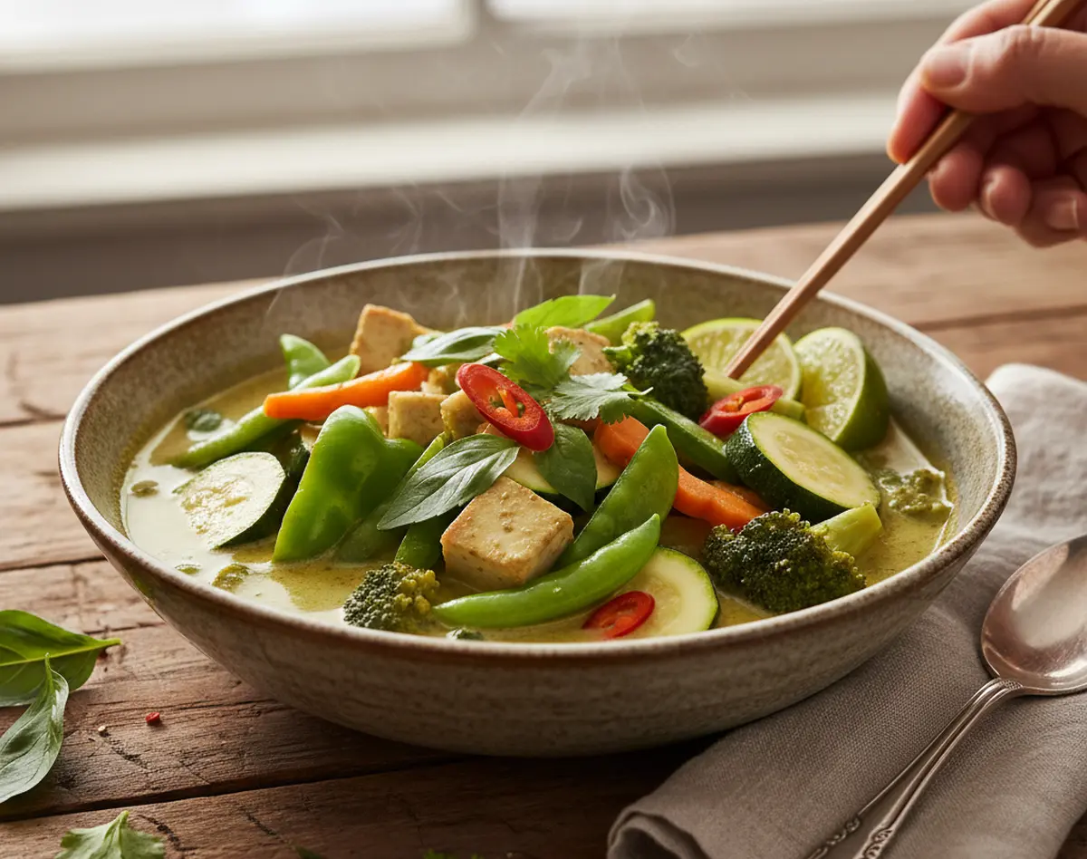 Curry vert végétarien : recette thaï authentique et facile à réaliser