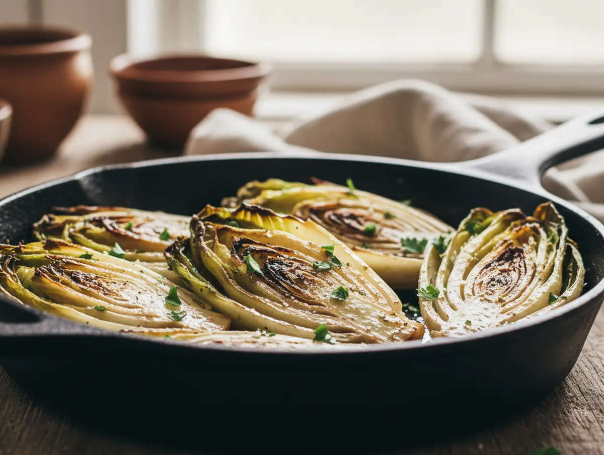 Recette endives à la poêle facile, rapide et sans amertume