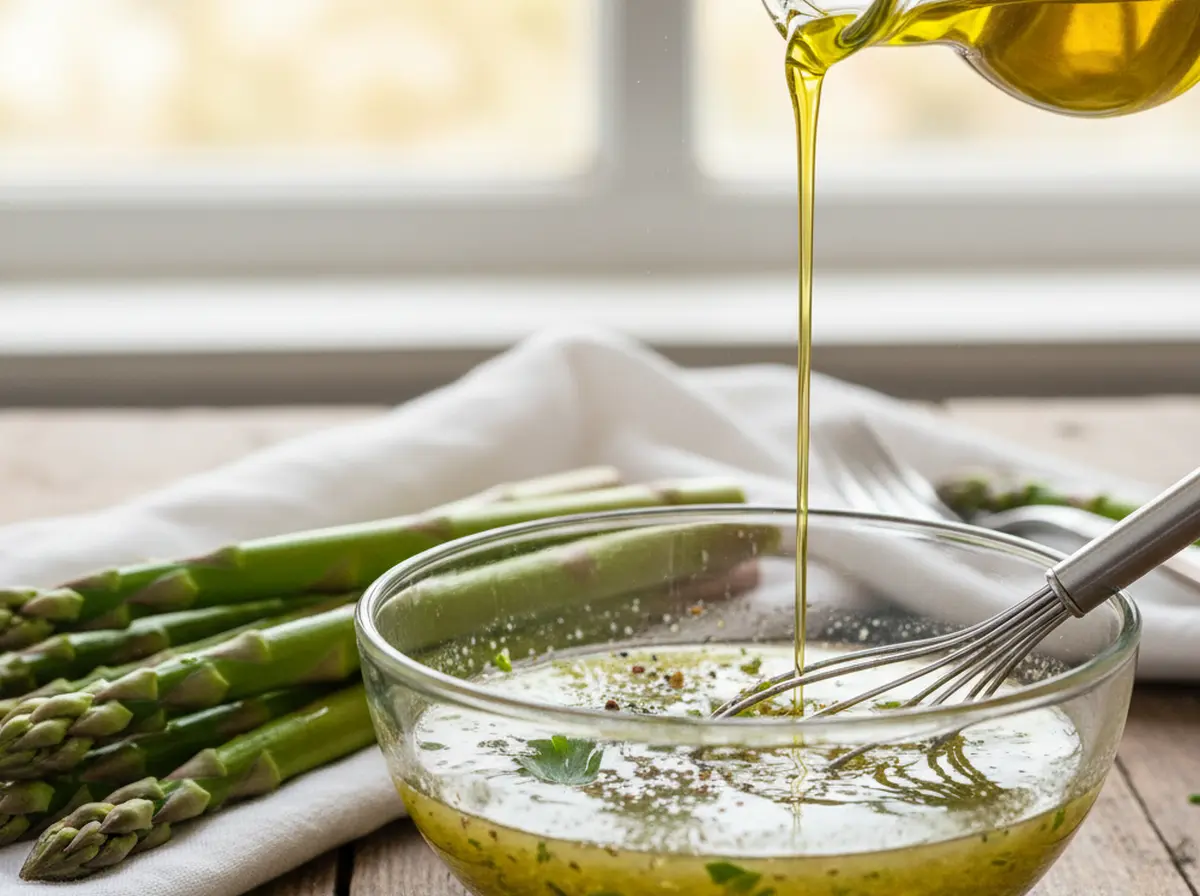 Vinaigrette pour salade d'asperges vertes et tomates : 5 recettes maison